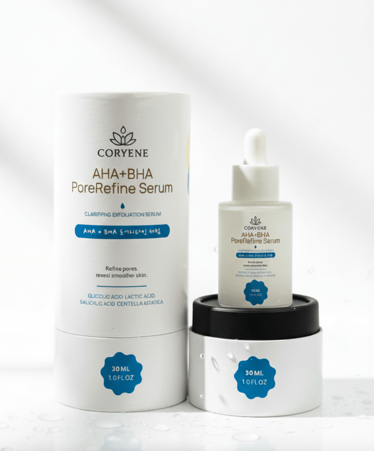 Clear & Glow Duo – AHA+BHA Serum + Rose Petal Gel Cleanser - Coryene